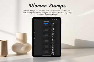 100 Woman Procreate Stamps