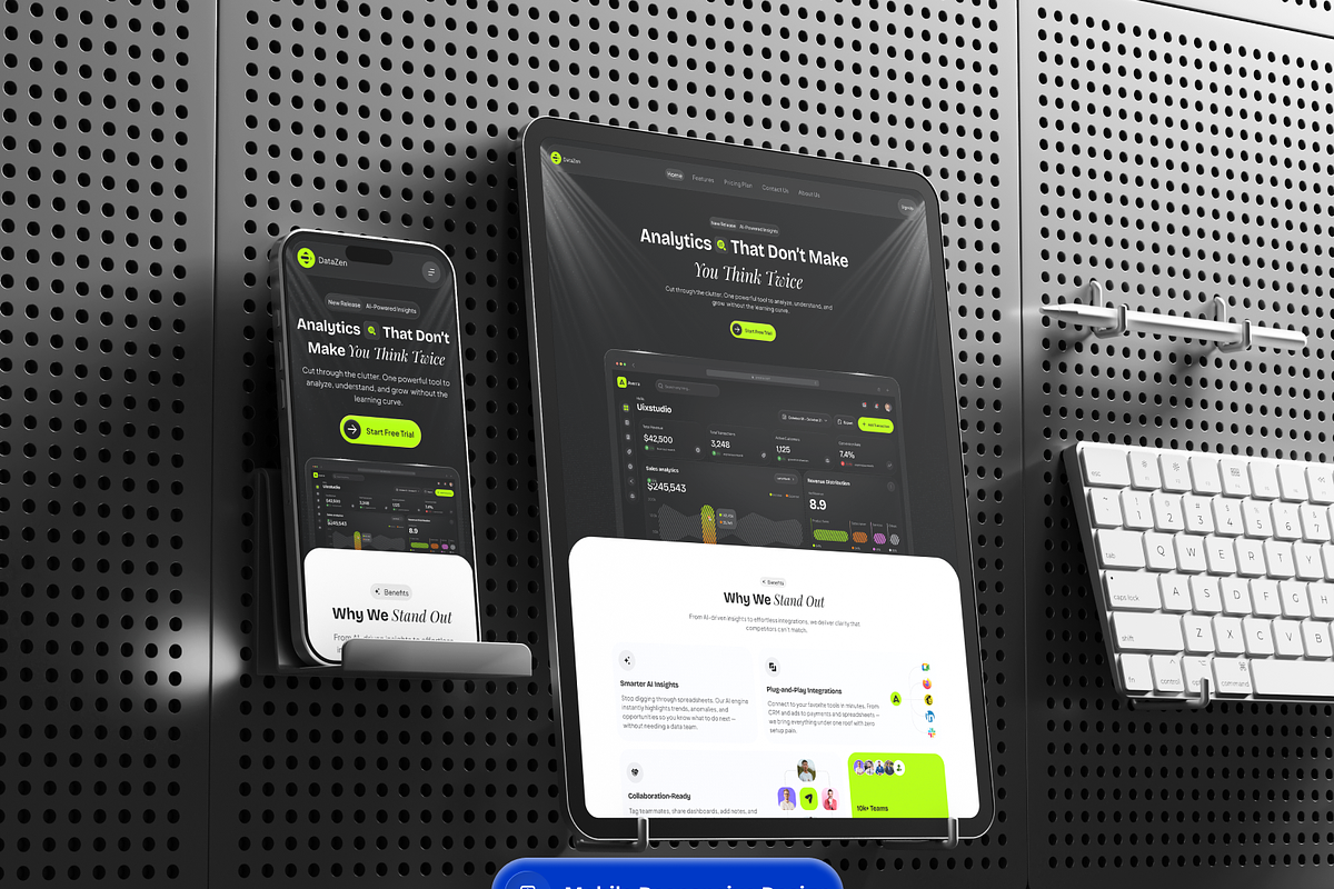 DataZen-Analytics SaaS Website ui, a Landing Page Template by Brix Lab (Photo 10 of 13)