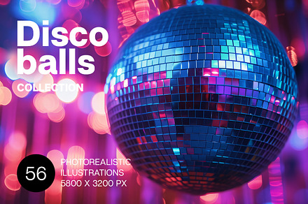 Disco balls. Collection, a Background Graphic by Handmadefont