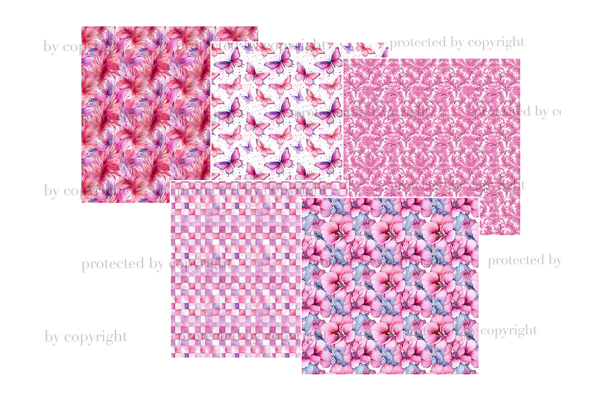 Glam Digital Papers Set | Fashion, a Pattern Graphic by GlamArtZhanna (Photo 2 of 3)