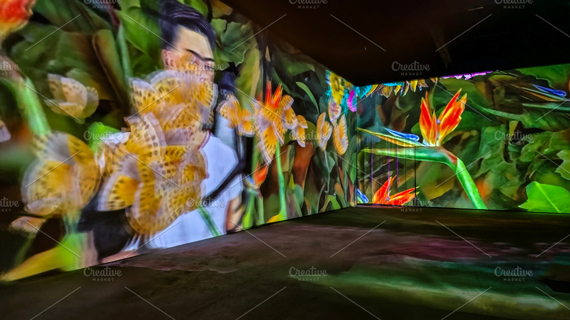 Immersive art installation with vibrant projections, an Arts & Entertainment Photo by DanFLCreativo
