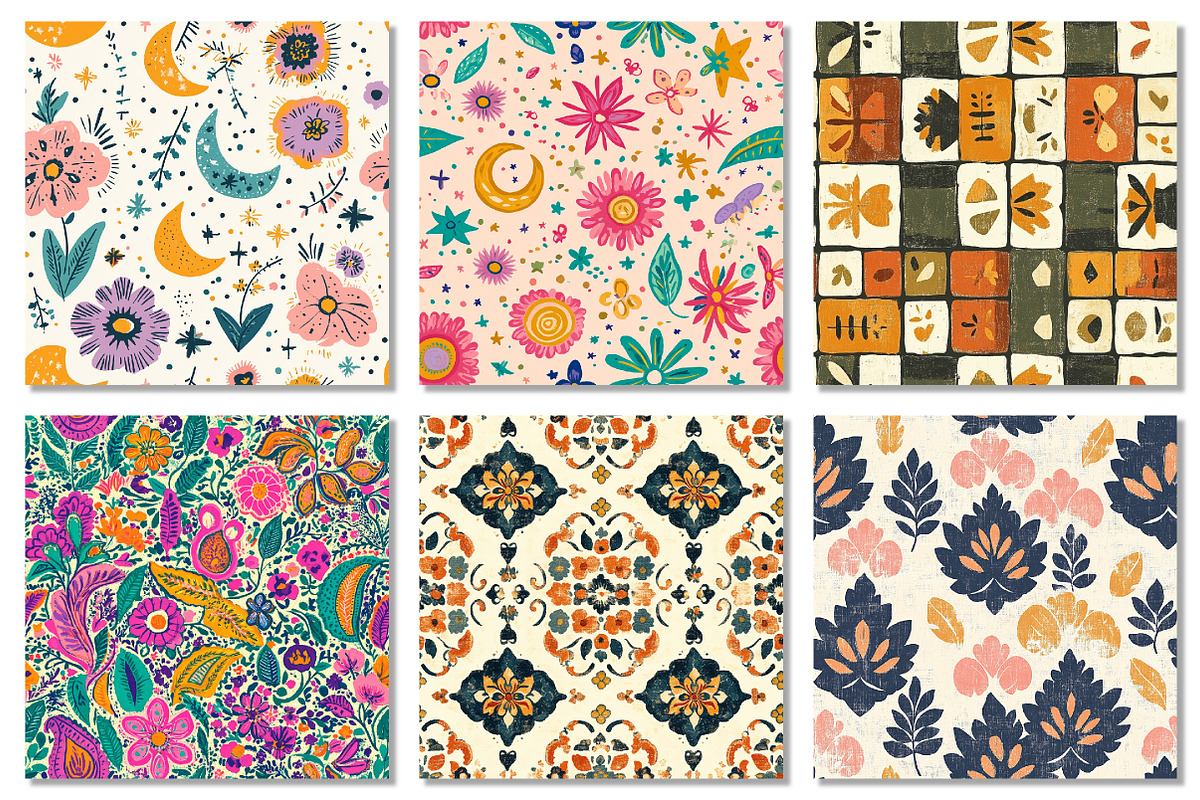 Boho Seamless Digital Papers, a Texture Graphic by Dream Creation (Photo 6 of 7)