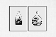 sailboat in bottle stencil v4, a Decorative Illustration by TaKong Magics (Thumbnail 5 of 5)