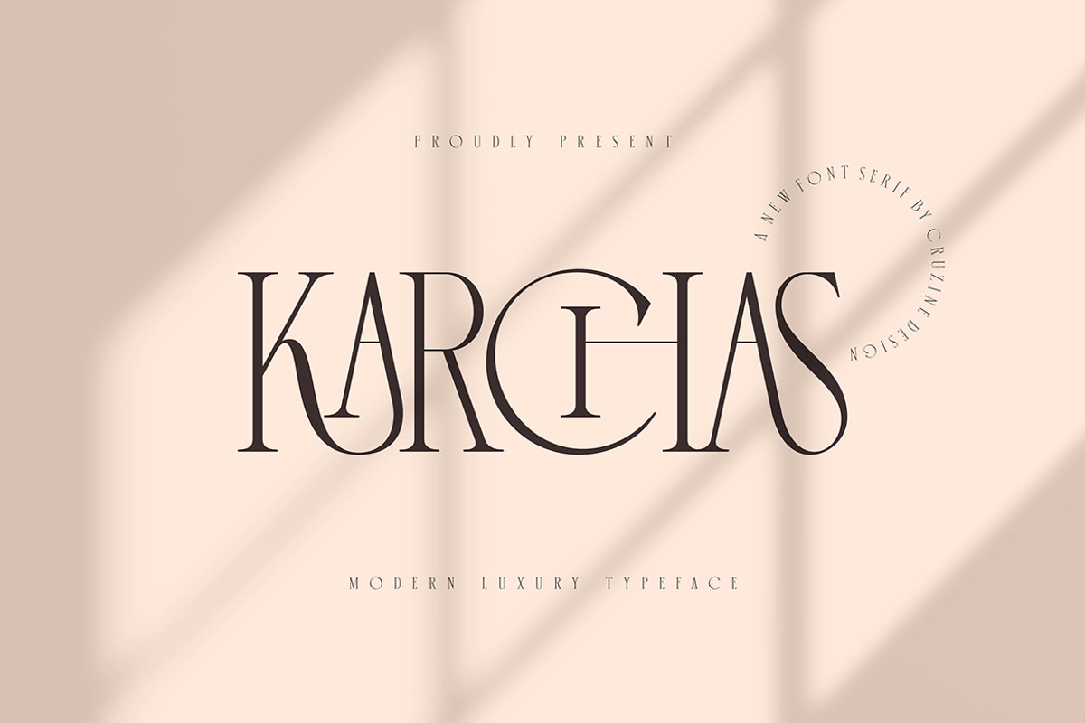 Karchas - Elegant Serif Font, a Serif Font by Cruzine (Photo 1 of 8)