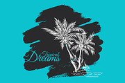 Palm Trees Drawings in Grunge Stylle, a Texture Illustration by Adiemus (Thumbnail 2 of 7)