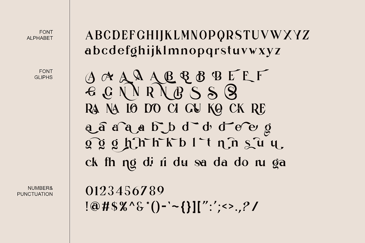 Arina Ligature Serif Typeface, a Serif Font by yaqublekker (Photo 9 of 9)