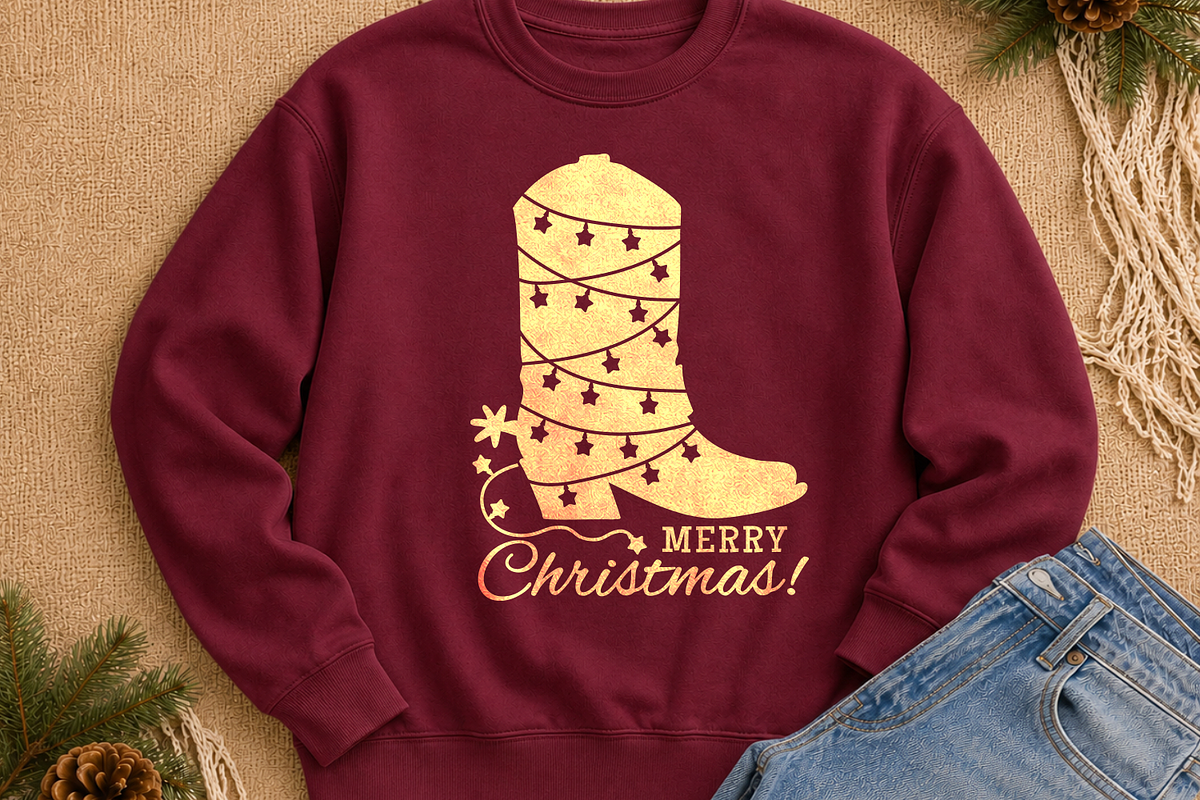 Christmas Cowboy Boot SVG Printable, an Object Graphic by TanchaArt (Photo 3 of 7)