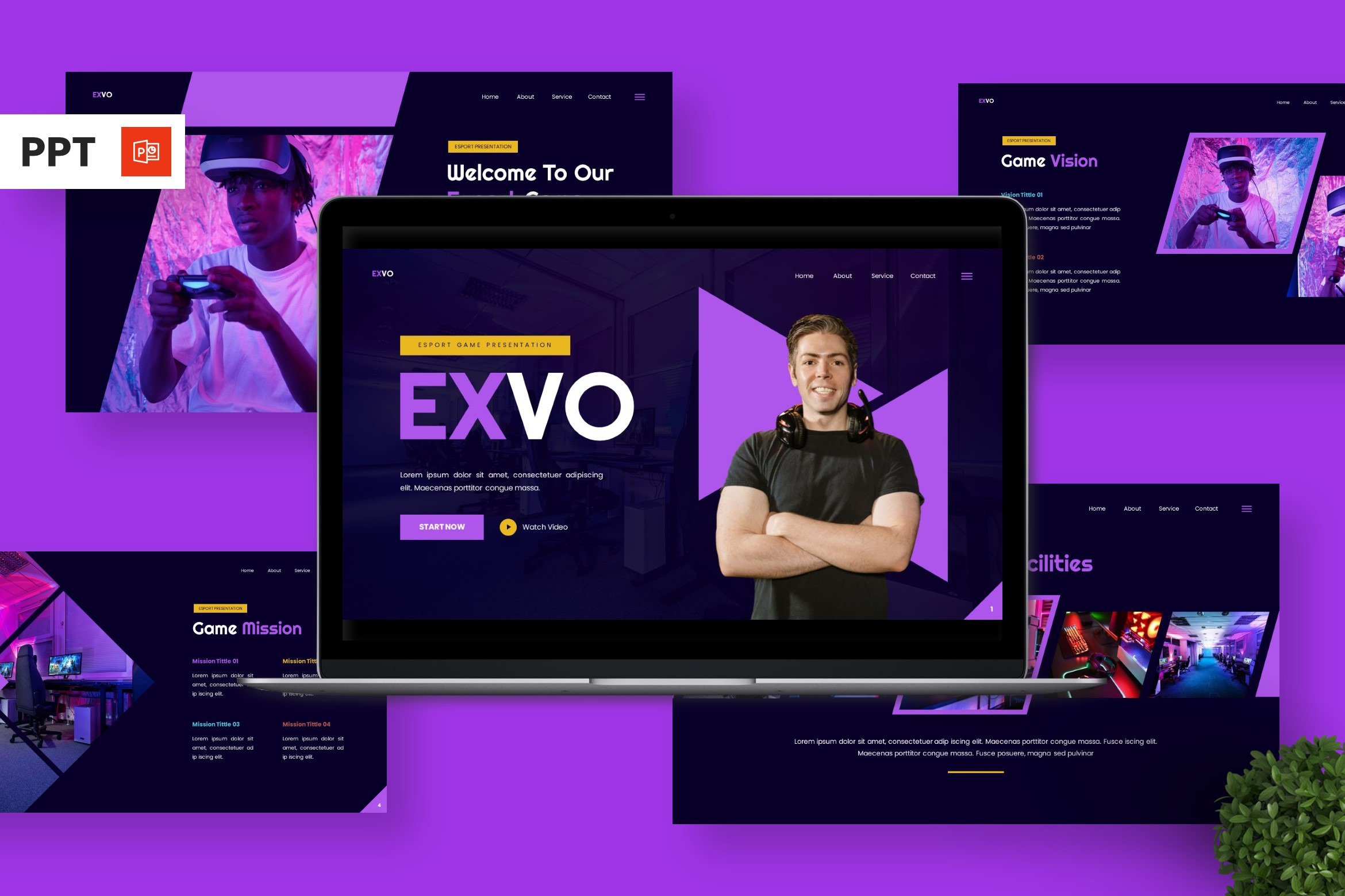 Exvo - Powerpoint Templates, a Presentation Template by Deepslide Studio