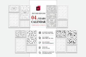# 2027–2030 Calendar Template Bundle
