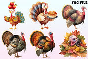 Thanksgiving Turkey Clipart, a Graphic by CitraGraphics (Thumbnail 2 of 4)