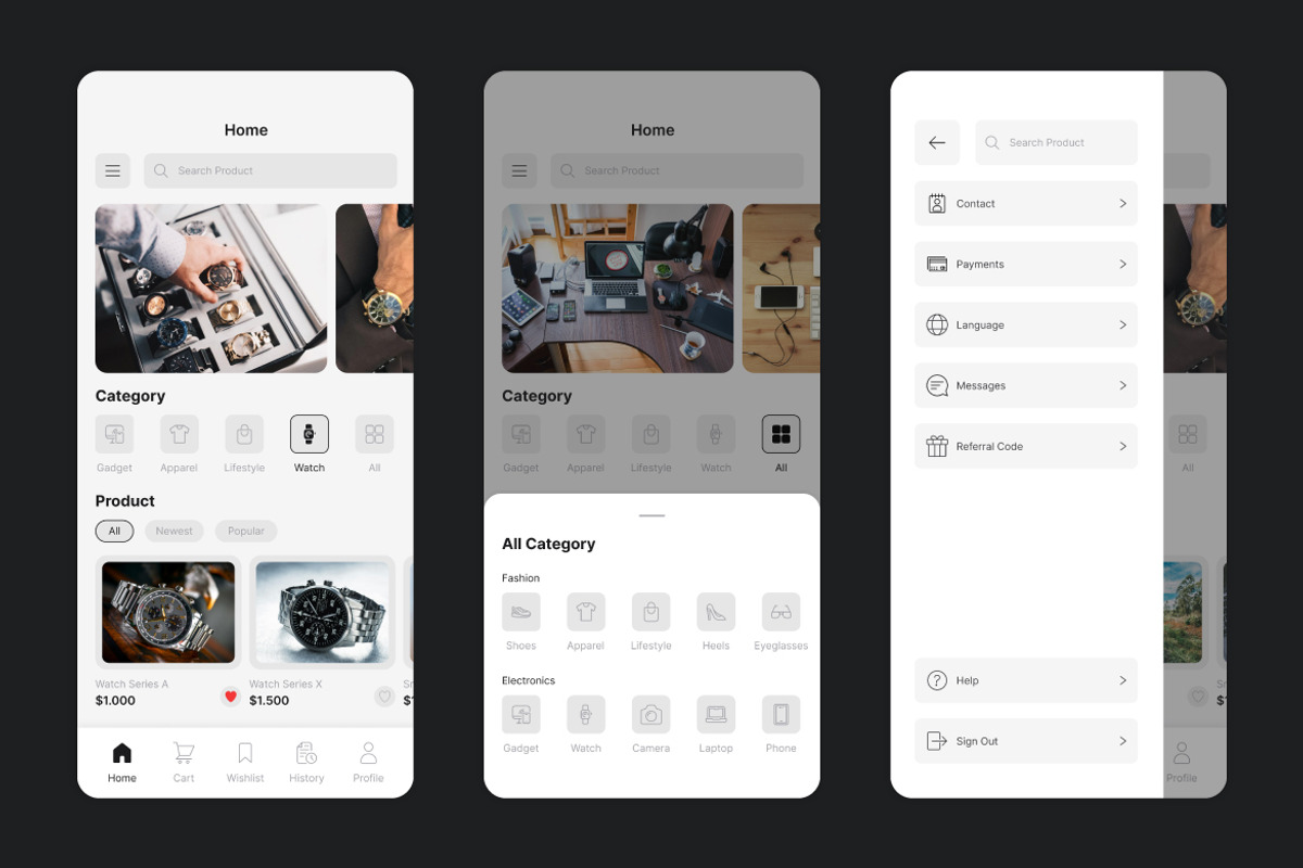 Blekid - Ecommerce Mobile App UI Kit, an UI Kit Template by Kmg Design (Photo 2 of 4)