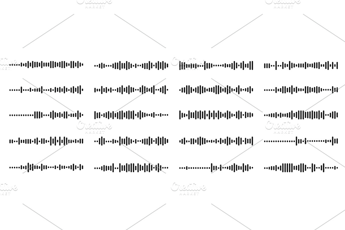 Dynamic Sound Wave Patterns, a Technology Illustration by Flashvector