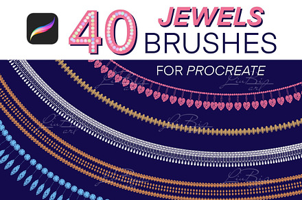 40 Procreate Jewels Brushes Set