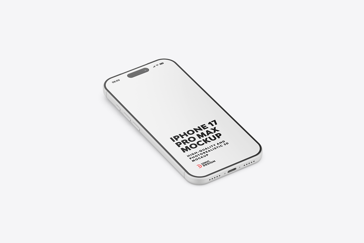 iPhone 17 Pro Max Mockup, an iPhone Mockup by UnicDesign (Photo 6 of 15)