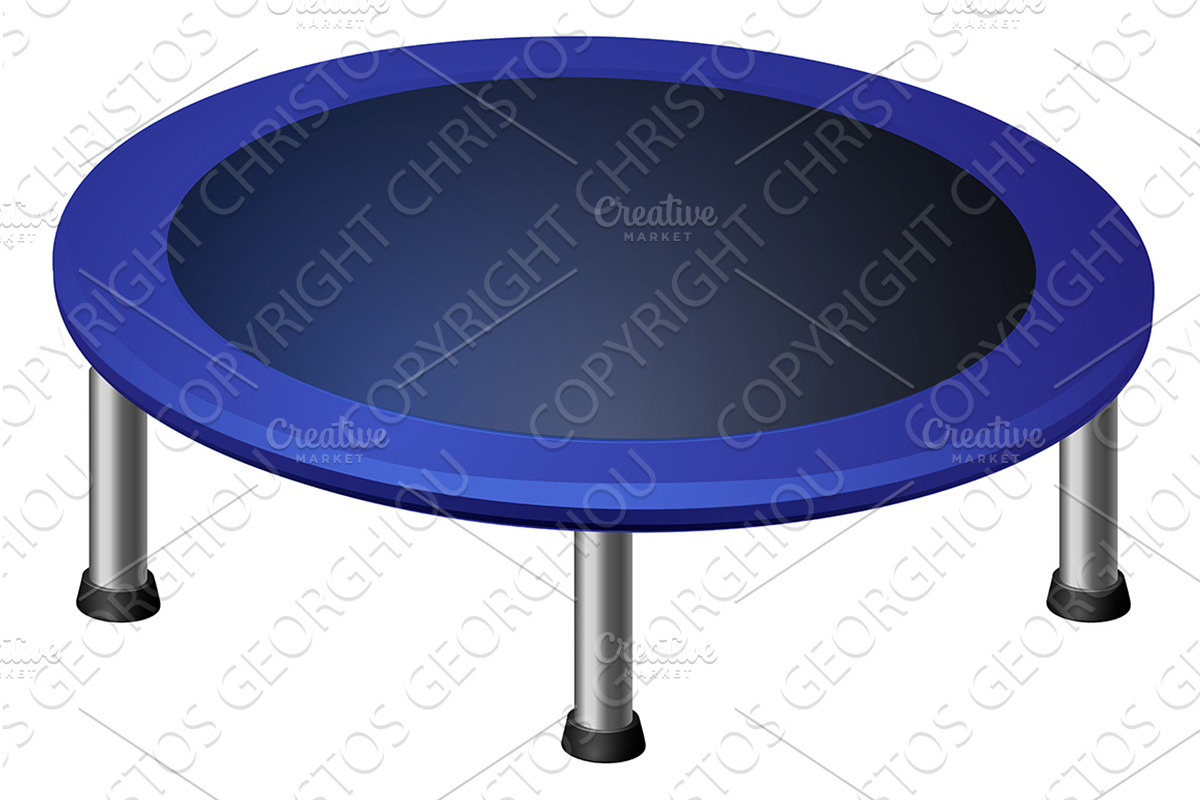 Round Cartoon Trampoline, a Sport Illustration by Christos Georghiou