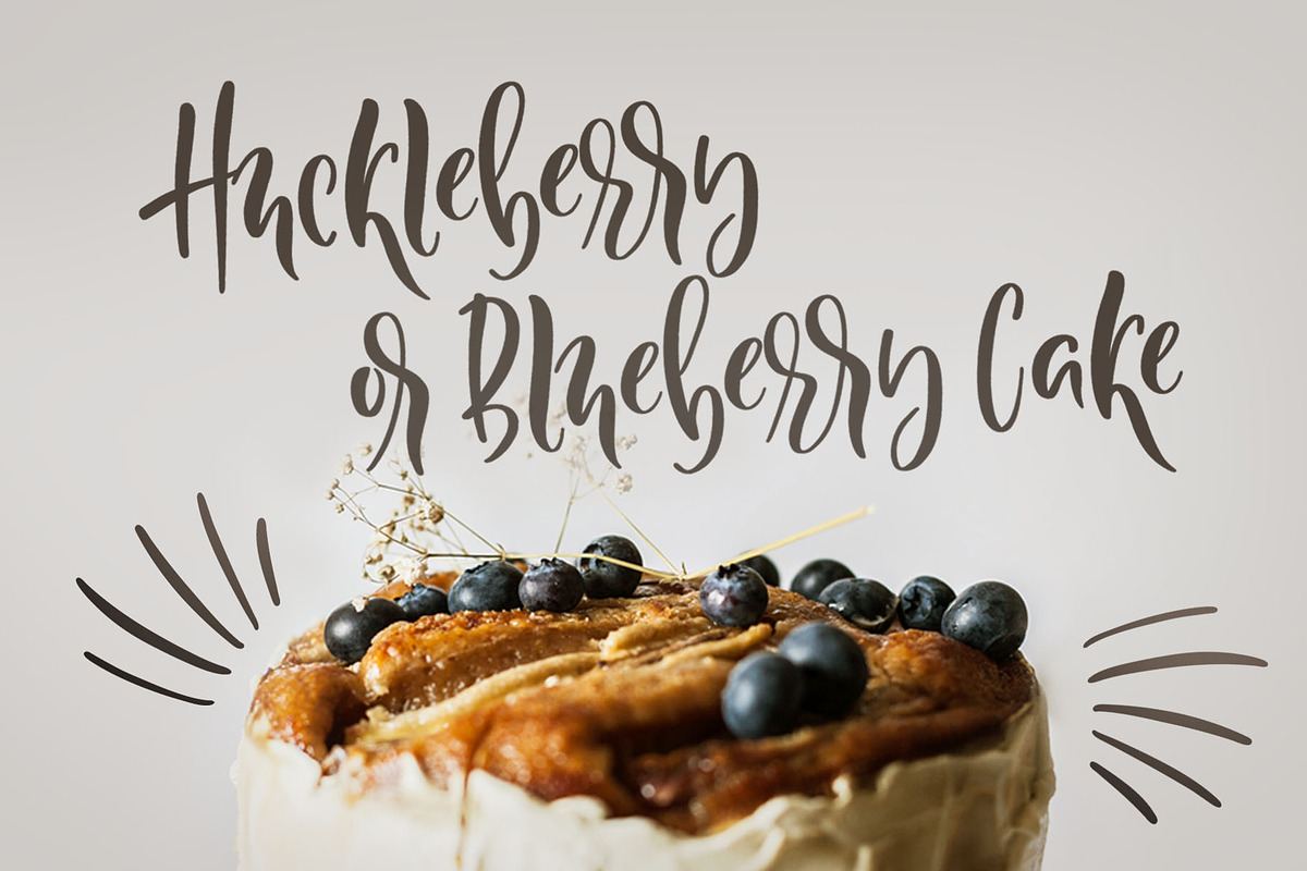 NEW! Huckleberry Gateau Font preview 2