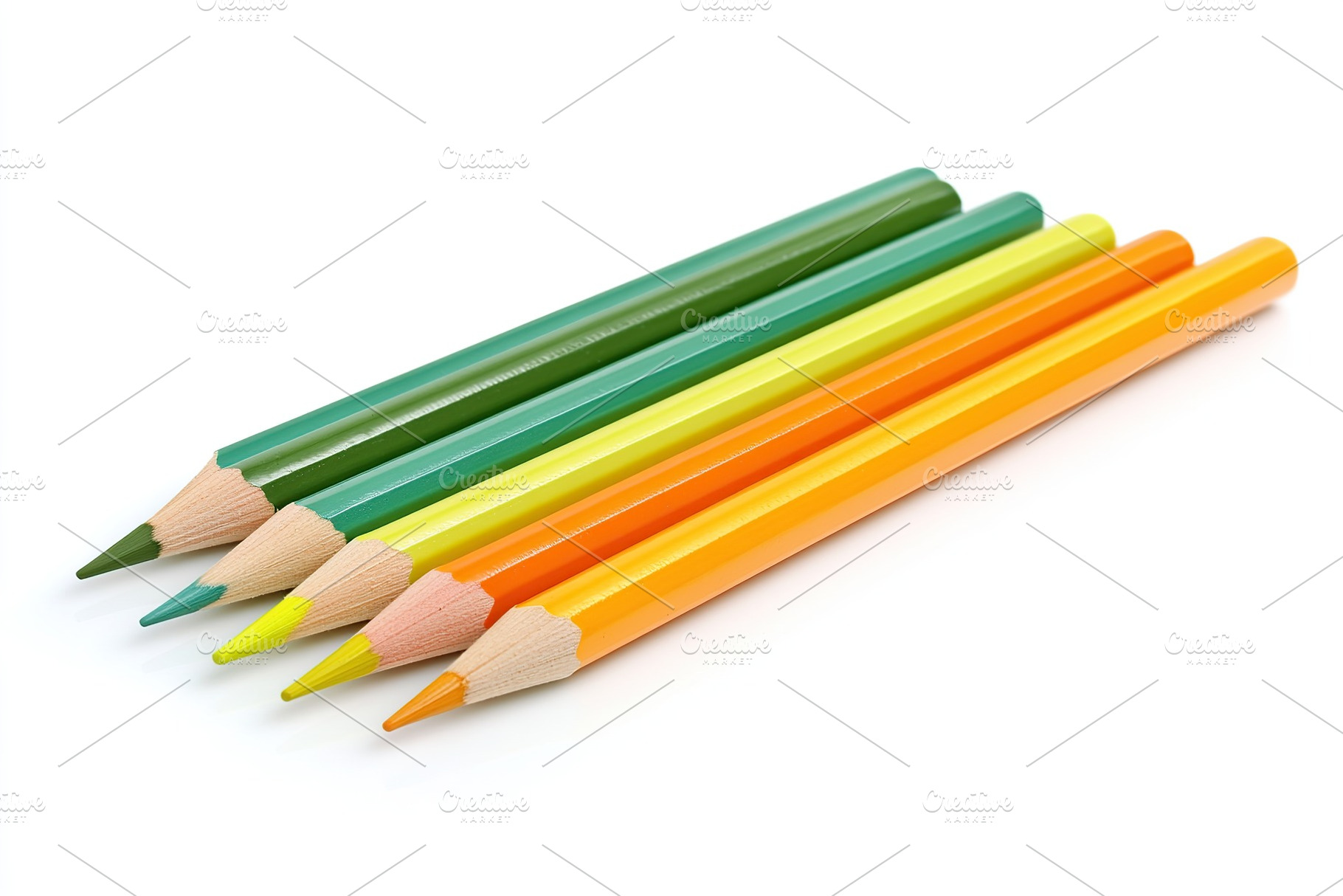 Wooden colorful rainbow pencils, a School & Education Photo by AlyaAnd