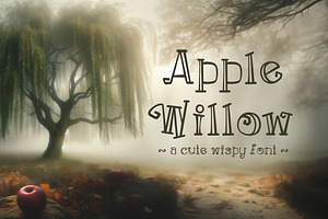 Apple Willow Font - cute wispy font