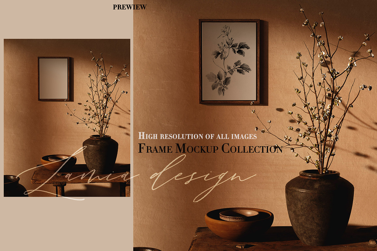 Calmness room Frame Mockups Vertical, a Household Mockup by LAMIA DESIGN (Photo 6 of 12)