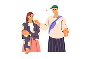 Awkward hugs, unwanted touch concept, a Person Illustration by Good Studio (Thumbnail 5 of 5)
