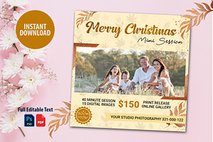 Christmas Mini Session Template