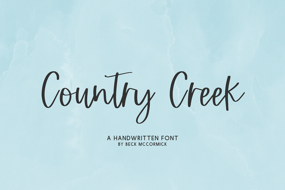 Country Creek Script, a Handwritten Font by Beck McCormick (Photo 1 of 10)