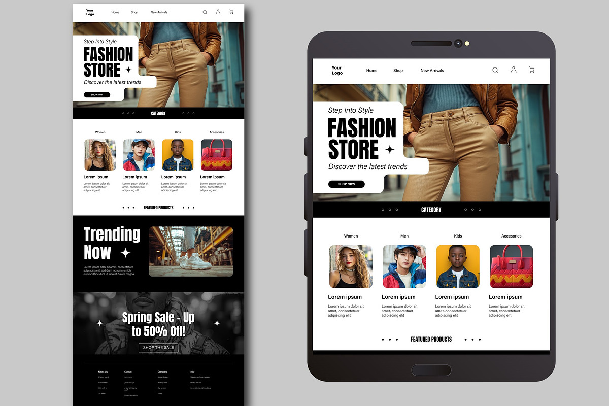 E-commerce Fashion Store Template, a Templates & Theme by studiogstock (Photo 1 of 3)