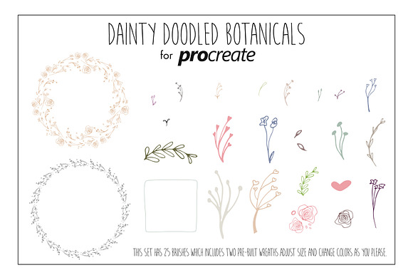 Dainty Doodled Botanicals preview 7