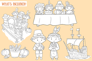 First Thanksgiving Digital Stamps