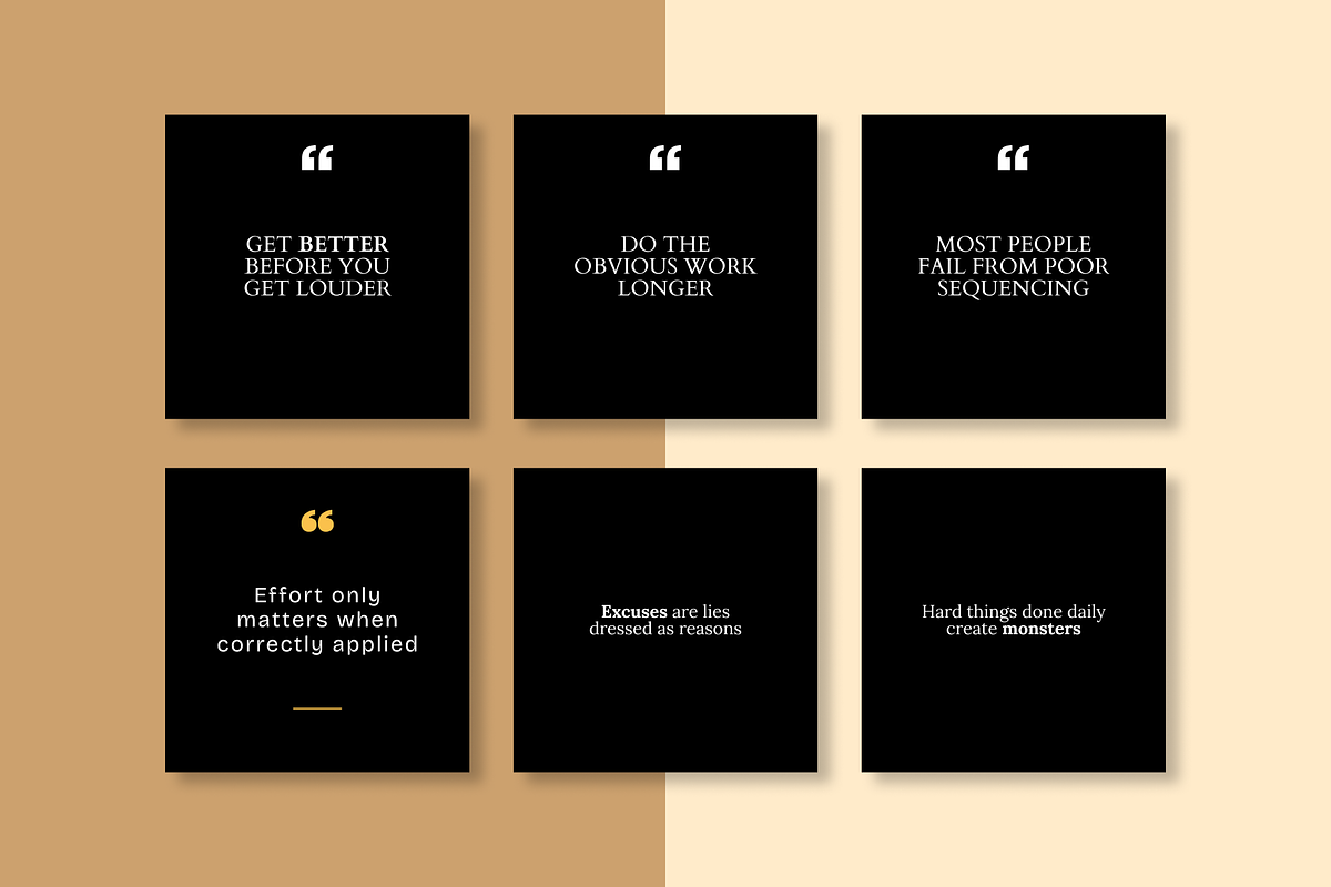 Powerful 50 Black Insatgram Template, a Social Media Template by RB Boutique (Photo 2 of 9)