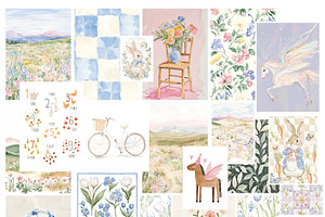 100 Vintage Girly Prints