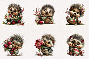 Whimsical Easter Hedgehog Clipart, an Illustration by CreationArt (Thumbnail 5 of 7)