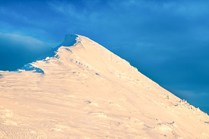 Mountain peak in snow