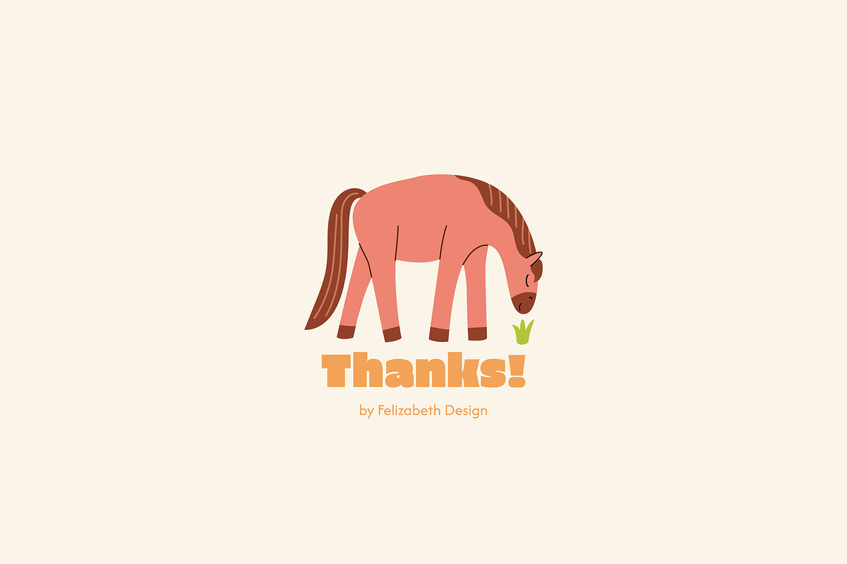 Happy Horses | Cliparts & Patterns, an Animal Illustration by Felizabeth Design (Photo 10 of 10)