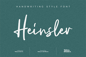Heinsler | Handwriting Style Font