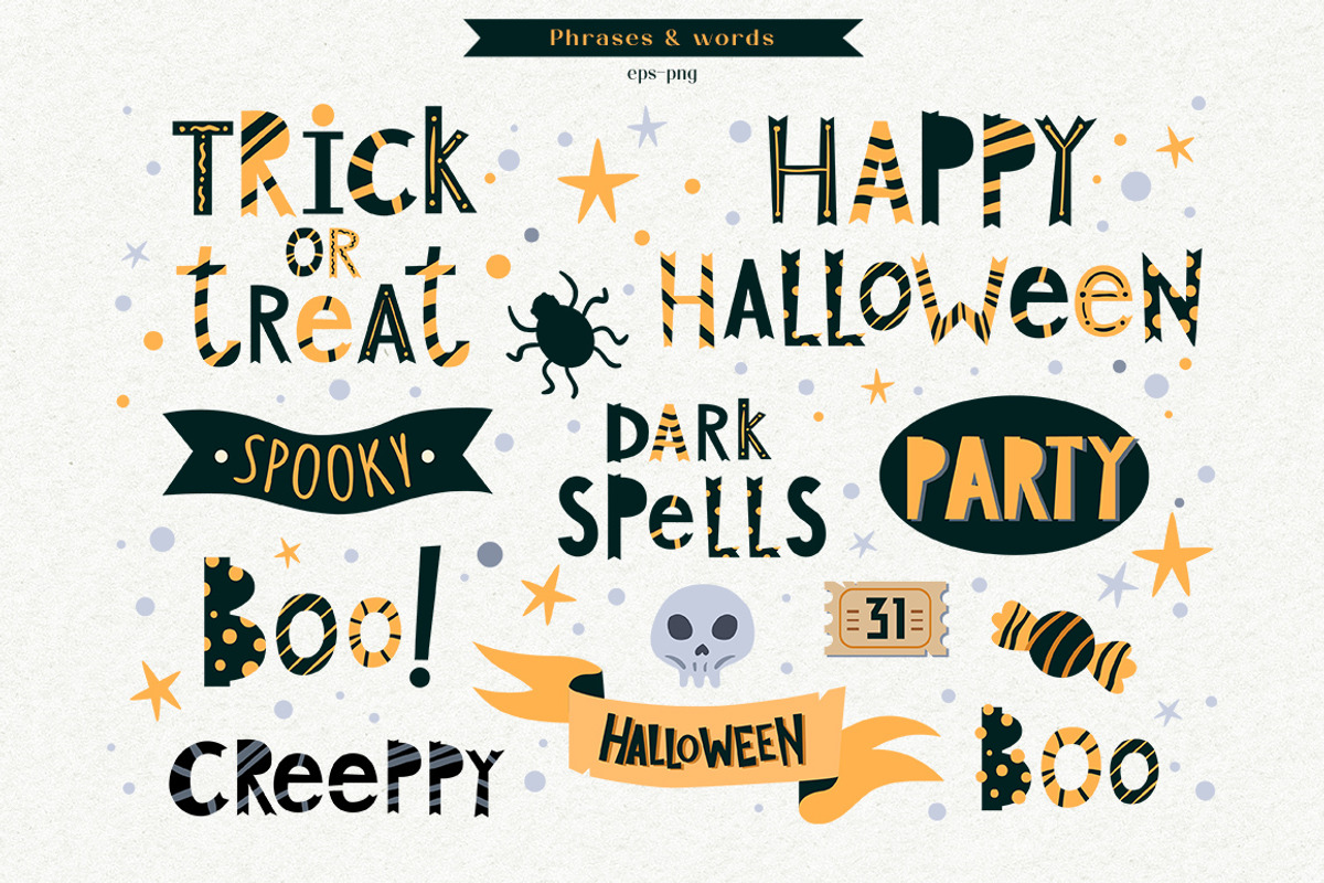 Big Halloween Collection, a Decorative Illustration by Wenona (Photo 3 of 8)