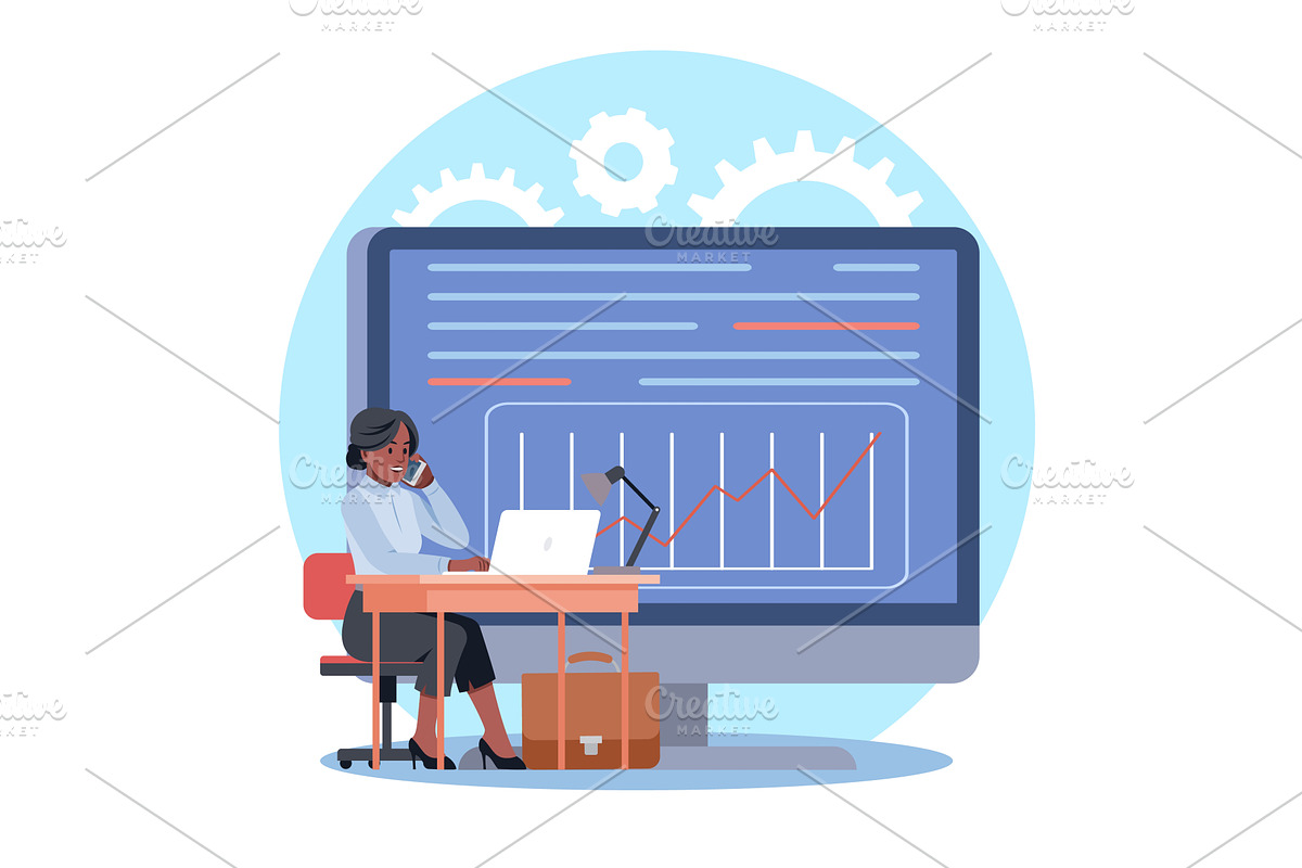 Financial transaction. Corporate tax, a Person Illustration by YummyBuum
