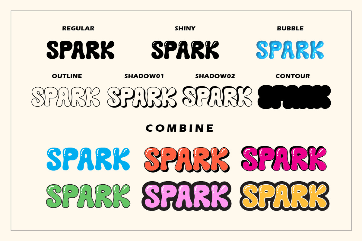 Dream Sparks - Bubble Display Font, a Handwritten Font by Typebae (Photo 2 of 8)