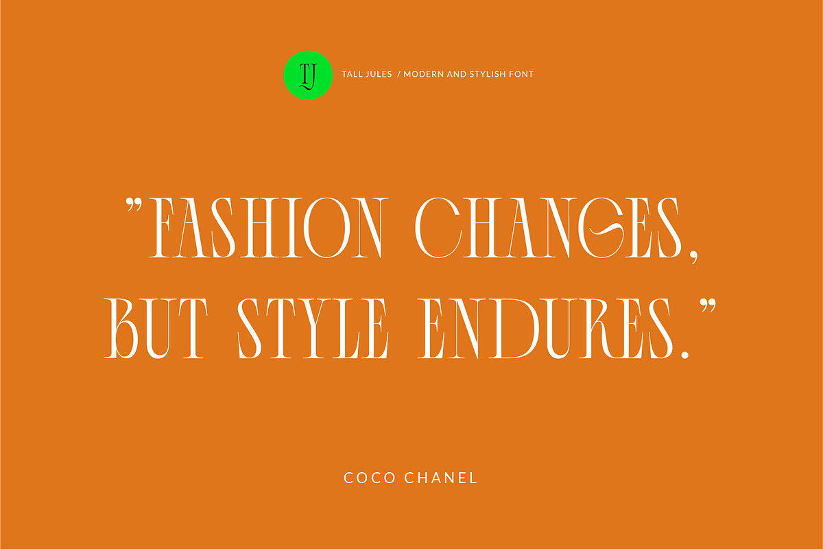 Tall Jules Modern and Stylish Font, a Serif Font by VladCristea (Photo 5 of 14)