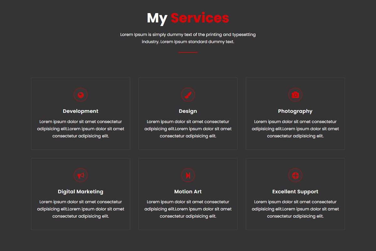 Dark Minimal Personal Branding HTML5, a HTML Template by Themeplaza (Photo 3 of 7)