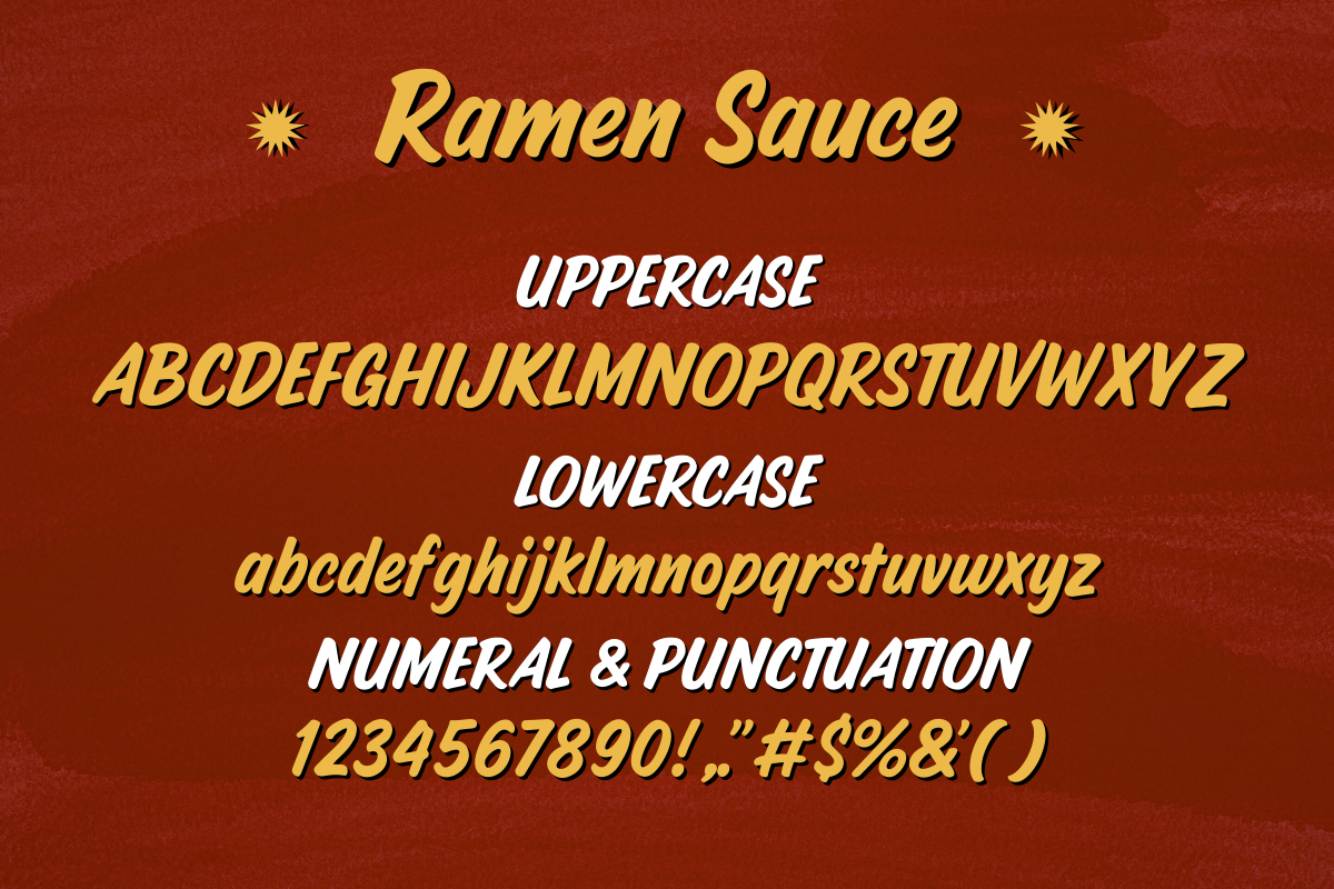 Ramen Sauce – Handwritten Font, a Handwritten Font by Fikryal Studio (Photo 14 of 14)