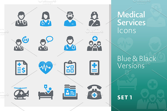 Medical Services Icons Set 1 Sympa