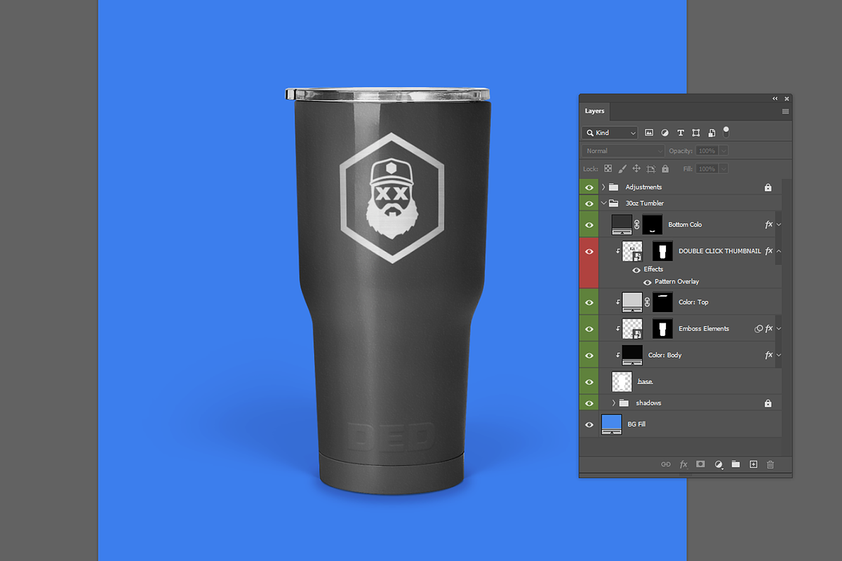 30 oz Tumbler Mock-Up, a Cups & Container Mockup by dedpixel supply co. (Photo 2 of 3)