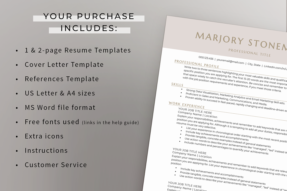 ATS Resume & Cover Letter Word, a Resume Template by Resume Bureau (Photo 5 of 5)