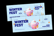 Winter Festival Ticket, a Stationery Template by Neermana (Thumbnail 2 of 4)