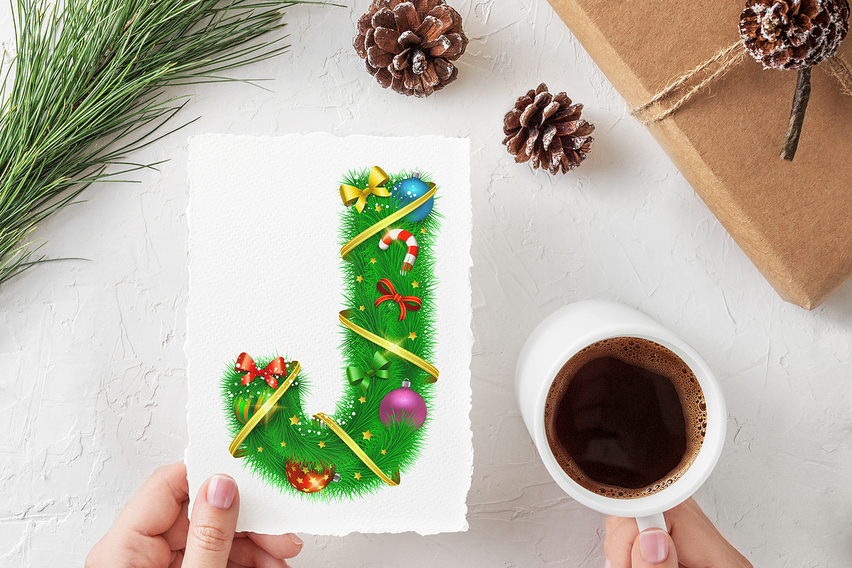 Christmas Fir Tree Vector Alphabet, an Object Graphic by Chuhastock (Photo 2 of 12)