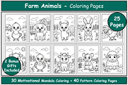Farm Animals Coloring Pages, an Animal Illustration by Lamia Emad (Thumbnail 1 of 5)
