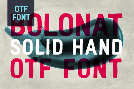 Bolonat Solid Hand OTF Font, a Sans Serif Font by Lee Iley