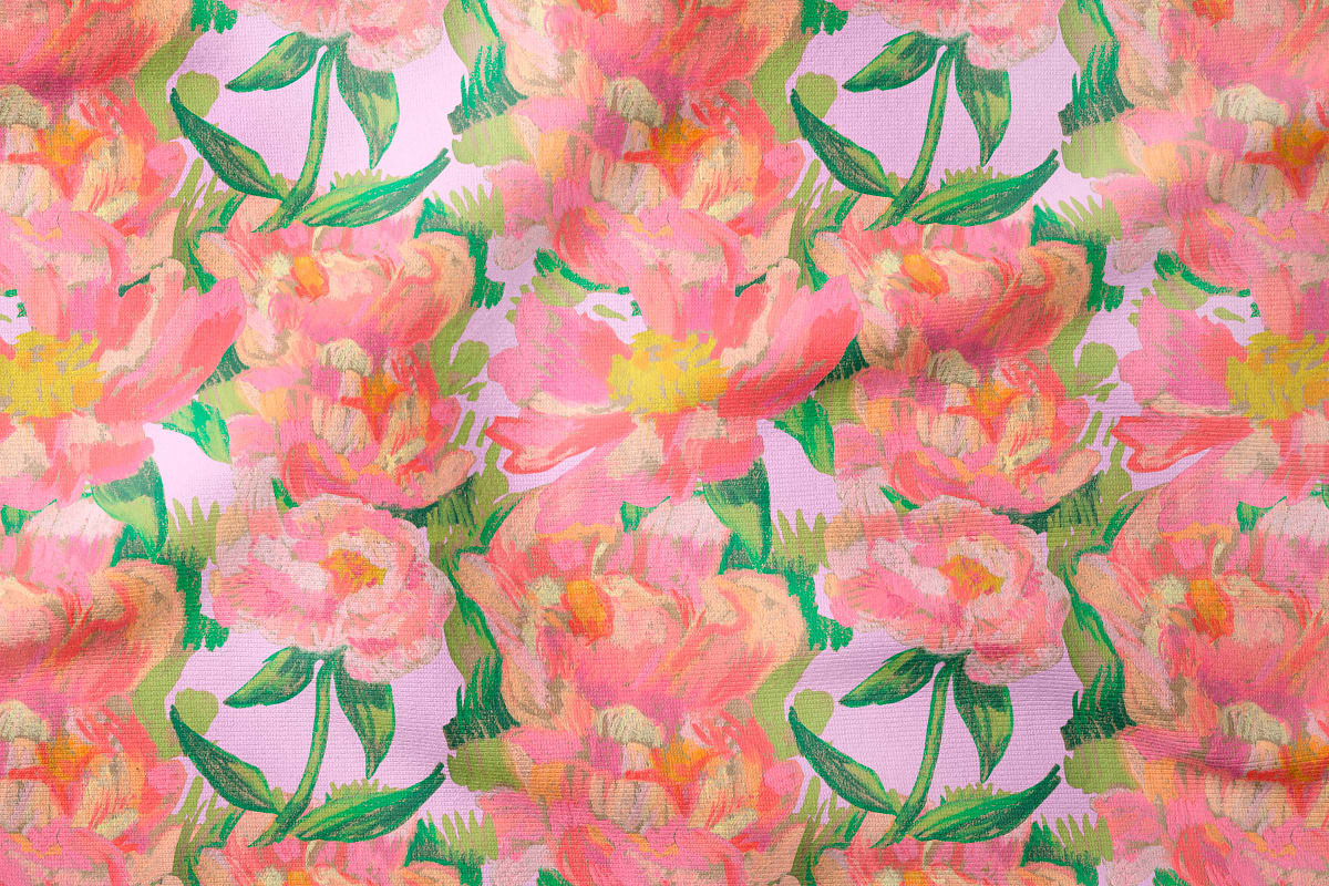 Peony Pattern Crayons  Seamless, a Pattern Graphic by Lucyinyourheart (Photo 6 of 10)