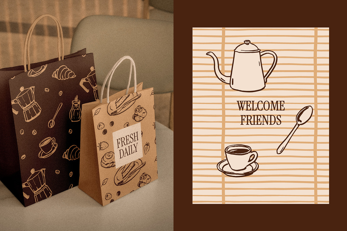 Cafe Branding Illustration Toolkit, a Food Illustration by Wild and Wonder by Ana (Photo 12 of 17)